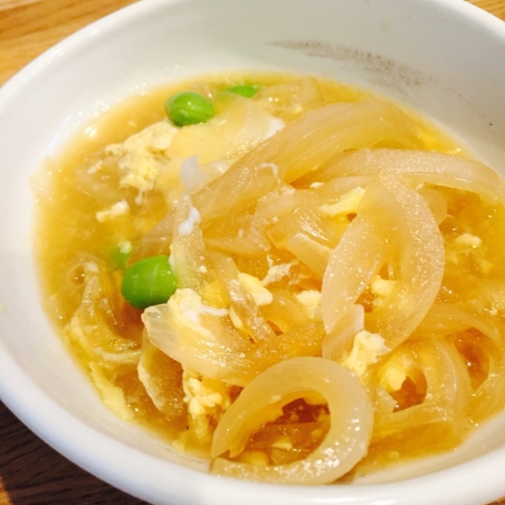 節約簡単おかず！新玉ねぎと 枝豆の 卵とじ